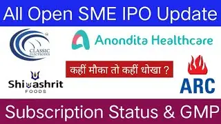 Anondita Medicare IPO | ARC Insulation IPO | Classic Electrode IPO | SME IPO Update |
