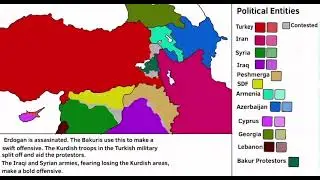 Kurdish War of Independence alt history #mapping #alternatehistory #war #ww2 #kurdistan 