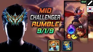 Challenger Mid Rumble Build Hextech Rocketbelt Arcane Comet - Rumble Mid vs Annie - LOL KR 13.6
