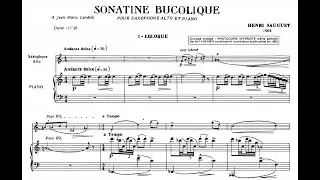 Henri Sauguet - Sonatine bucolique for alto saxophone and piano (with score)