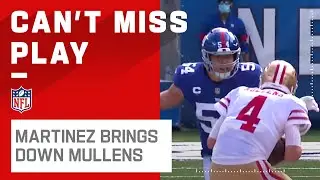 Blake Martinez Piledrives Nick Mullens for a Sack