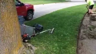 Edging overgrown sidewalk