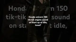 Honda Unicorn engine start up tik-tik sound problem at idle, issue?