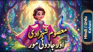 معصوم شہزادی اور جادوئی مور | Magical Fairy Tale in Urdu&ndash;Hindi | मासूम राजकुमारी और जादुई मोर 🦚👑