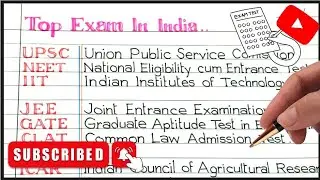 Top Exams In India।see this before 2024|you will miss out|