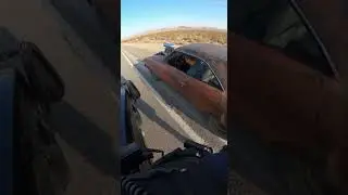 Desert Muscle Car Chase Ends in Sandstorm Escape