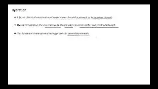 Chemical weathering (Hydration)soa #soilscience #agriculture