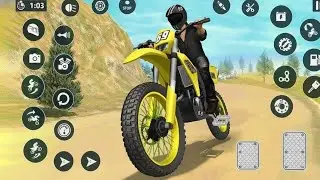 🏍️ Yellow Bike Stunt Racing Game 2025 | Impossible Tracks Moto Bike Simulator | Part 35