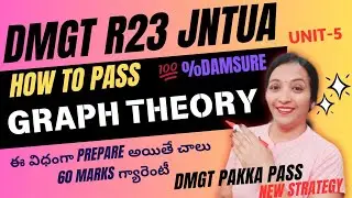 JNTUA DMGT  R23 Graph Theory IMP || JNTUA How to Pass DMGT UNIT-5 Important Questions ||