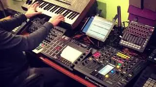 Playing trance on the Akai MPC Live.