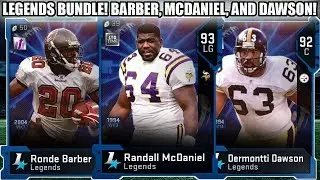 LEGENDS FANTASY BUNDLE! RONDE BARBER, MCDANIEL AND DAWSON LEGENDS! | MADDEN 19 ULTIMATE TEAM