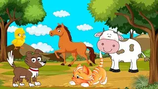 Hello Animals | Animal Sounds Song | LittleKidsTV
