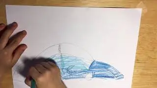 경찰차 그리기 speed drawing (by 5-year-old boy) #police car #kids drawing #colored pencil