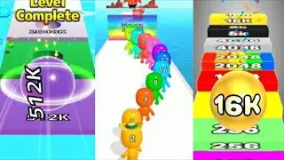 Number Ball 3D Merge Games vs Ball Run Infinity Effects vs Man Runner 2048 all levels gameplay