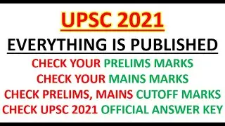 UPSC 2021 CUT OFF MARK | UPSC 2021 MARKS | UPSC PRELIMS ANSWER KEY | HOW TO CHECK UPSC PRELIMS MARKS