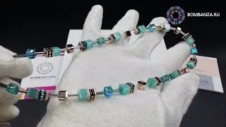 NEW 👍 👉 Колье Coeur de Lion GeoCUBE&reg;, Aqua, 4016/10-2000. Элитная бижутерия из Германии