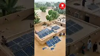 Tez Barish Aur Toofan Ne Solar Panels Tor Diye. #floodinpakistan #rain #viral
