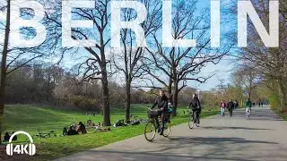 Berlin cycling, Tempelhofer Feld in Neuk&ouml;lln to Bergmannkiez in Kreuzberg 4K 2021 ASMR 3D sounds