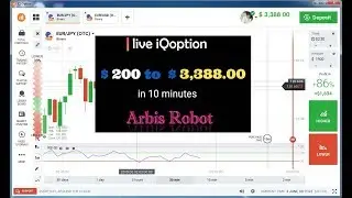 IQ OPTION $200 TO $3388 WITH ROBOT LIVE