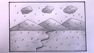 How To Draw Types Of Weather/Rainy Season Drawing