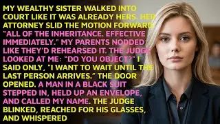 My Wealthy Sister Demanded My Inheritance in Court&mdash;Then a Man in a Black Suit Walked In and&hellip;