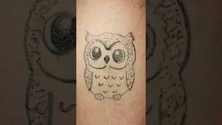 Simple Owl Drawing  😮❤️ #drawing #inkdrawing
