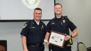 Ben Schaefer honored for 2024 Wright State University Officer of the Year