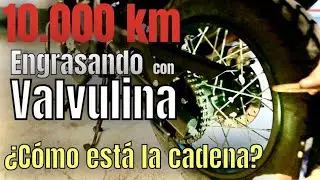 10 000 km engrasando la cadena con valvulina (lubricante para engranajes) ¿Cómo está?