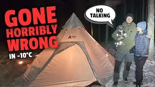 NO TALK - Hot Tent Camping Gone HORRIBLY Wrong! (Her First Time)