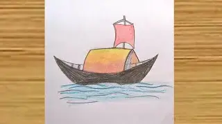 how to draw a boat #myfirstshorts #drawing #pencil #all #2021newyear
