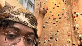 POV 5.10a/b at the Columbus State University Climbing wall 