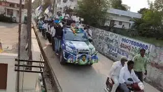 YSRCP MP Mopidevi Venkataramana conducts rally for municipal elections