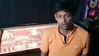 Manas sahoo make sand animation on foundation of sriram mandir art