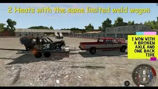 limited-weld Demolition derby  2 heats with the same wagon BeamNG drive