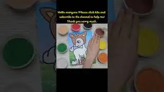 Complete The Super Cute Deer Sand Painting🦌🦌❤️❤️#shorts