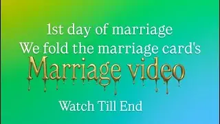 1st day of marriage from bride side #cards #folding #marriage #trending #video #shorts #shortvideo 