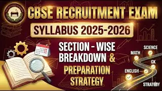 CBSE DIRECT RECRUITMENT EXAMINATION SYLLABUS (2025 - 26)