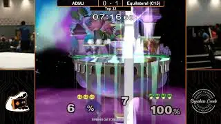 Equilateral (Marth) vs ADMJ (Peach) - Melee Top 32 - GatorLAN Spring 2023