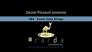 VBA - Camel Case Strings