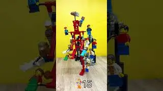 Running with a lot and a lot of LEGO Minifigures #lego #shorts