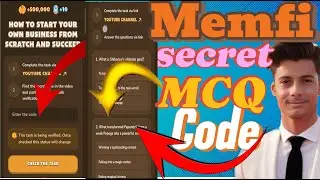 Memfi New video code and MCQ solve today|memfi New secret code today|memfi New task Solve MCQ Solve