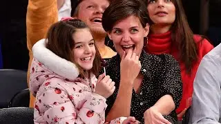 Katie Holmes and Daughter Suri Enjoy Mommy-Daughter Night Out at the Knicks Game -- See the Pics!