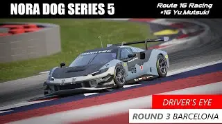 NORA DOG SERIES 5 Rd.3 BARCELONA Driver's Eye【#AssettoCorsaCompetizione】