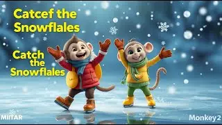 Monkeys Skate ⛸️ on the Frozen Lake | Winter ❄️  Fun Nursery Rhyme for Kids | Learning Song