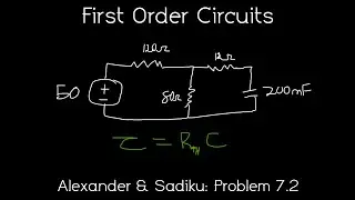 Time Constant of a RC Circuit  - Fundamentals of Electric Circuits - Problem - 7.2