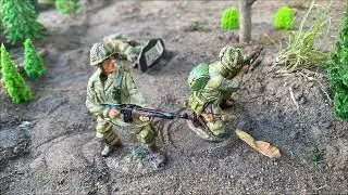 Paratroopers Take the MG Nest (WW2 Stop Motion - King and Country Toy Soldiers)