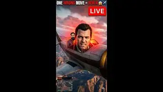 ONE WRONG MOVE = DEATH 😰 | MICHAEL FLYING A PLANE LIVE | GTA V