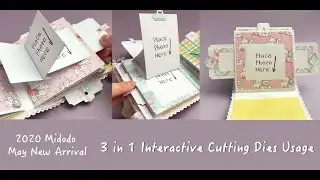 【MD20086】3 in 1 Interactive Cutting Dies Tutoriul-Midodo May New Arrivals 2020