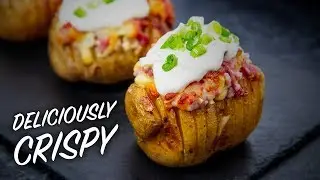Tasty Hasselback Potatoes with Cheese and Bacon | Recipes by Warren Nash