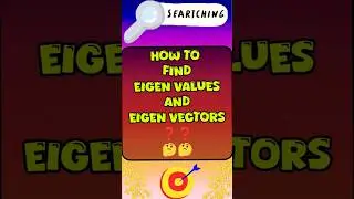 How To Find Eigen Values and Eigen Vectors of a Matrix | Linear Algebra | IIT JAM, CSIR NET, GATE |